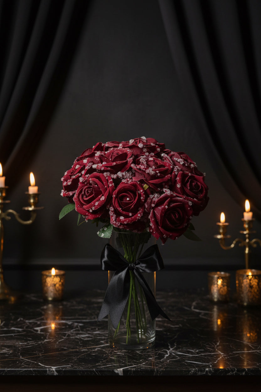 Morning Dew (red roses)