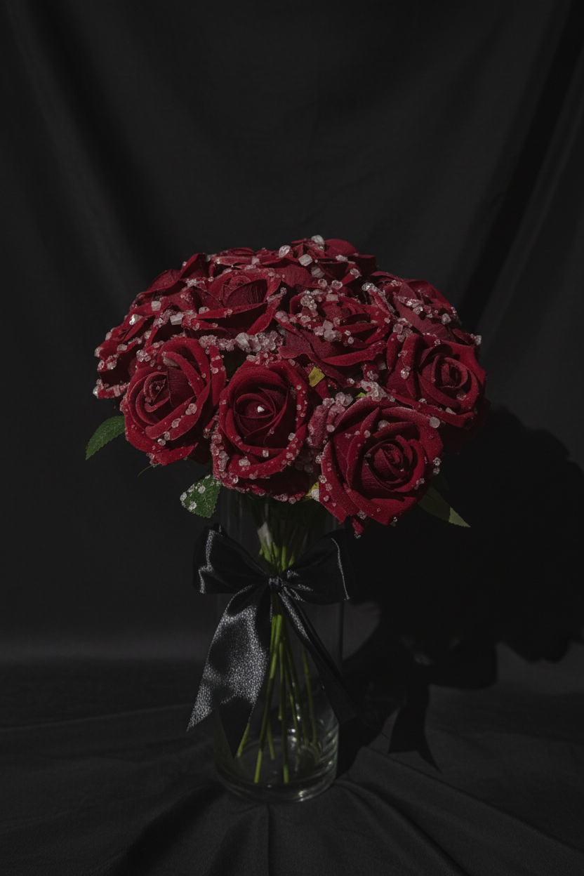 Morning Dew (red roses)