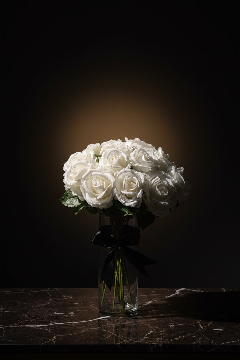 Morning Dew (white roses)