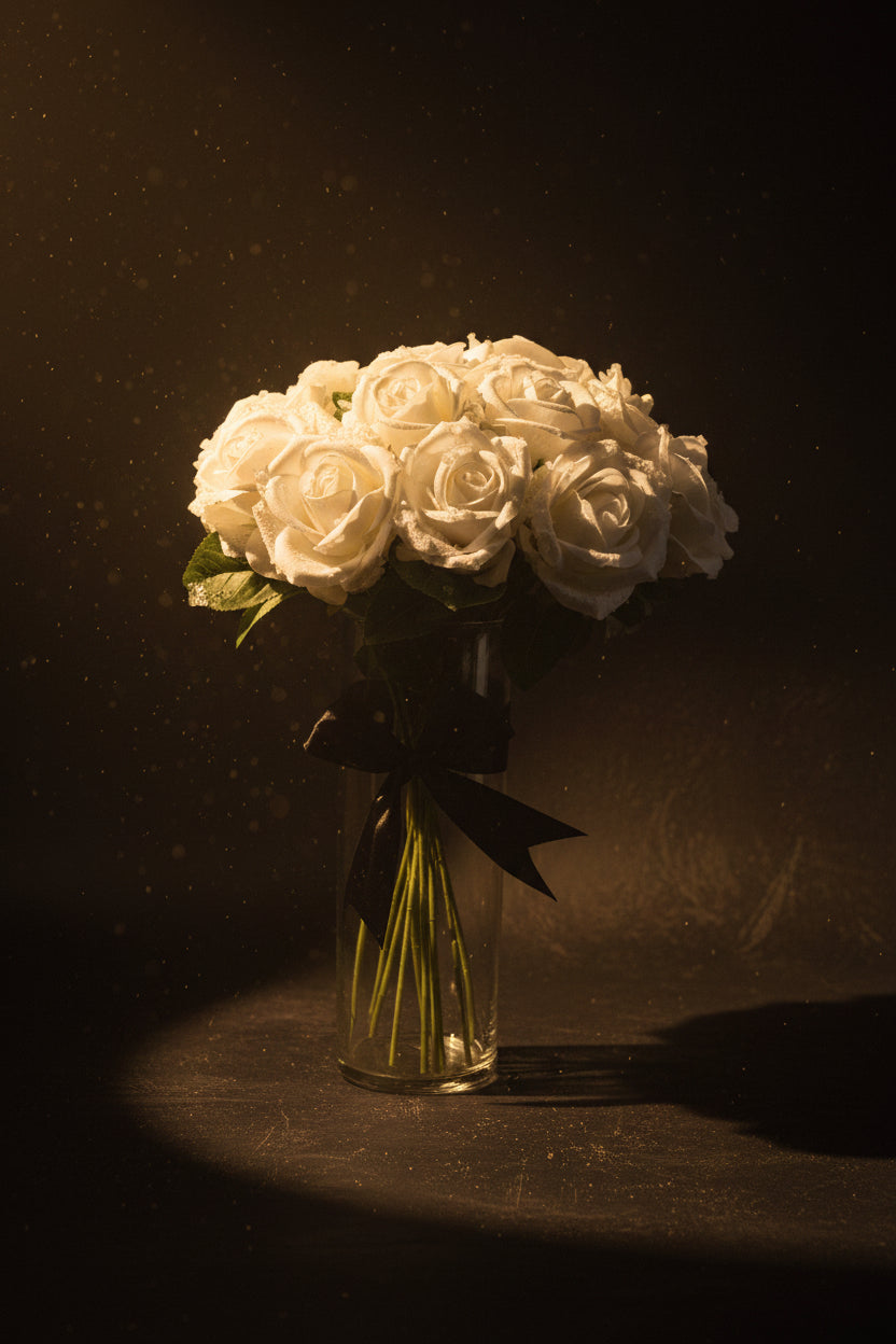 Morning Dew (white roses)