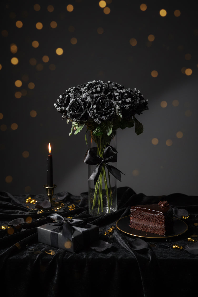 Morning Dew (black roses)