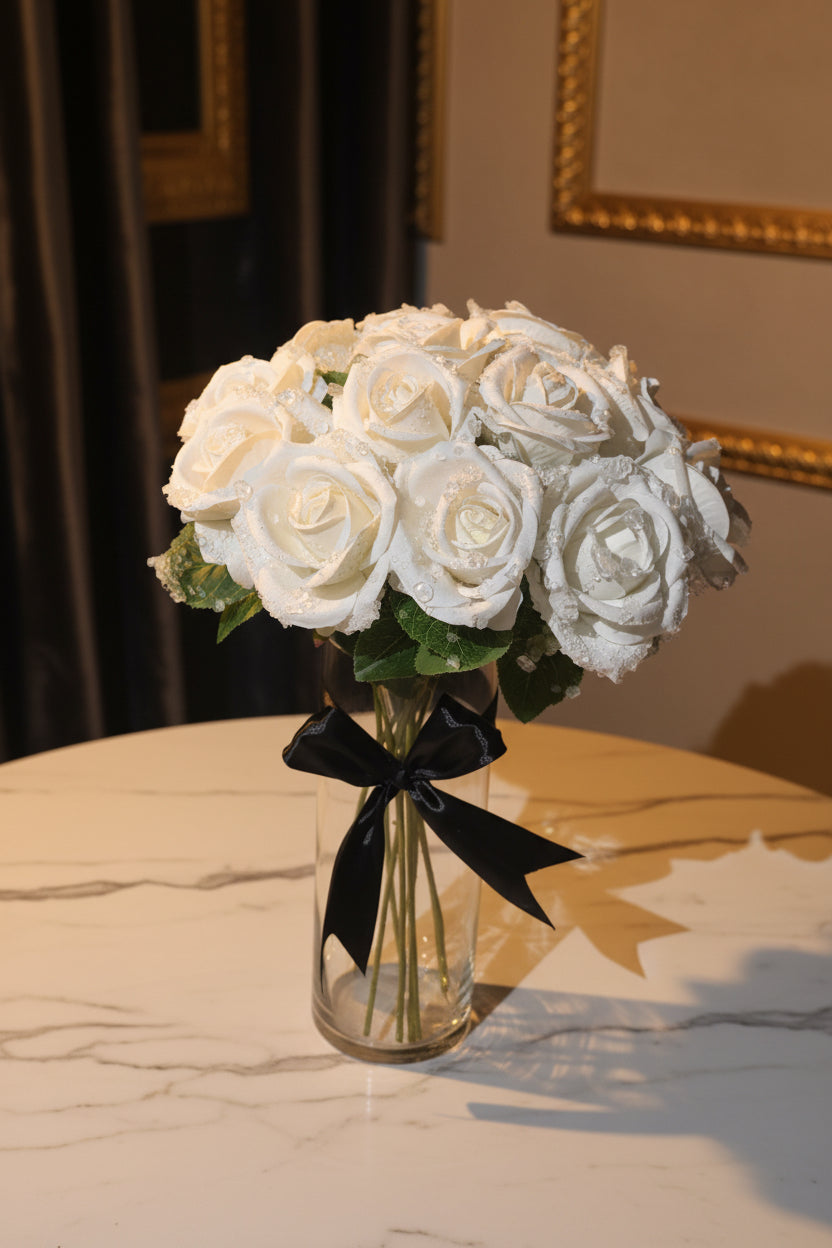 Morning Dew (white roses)