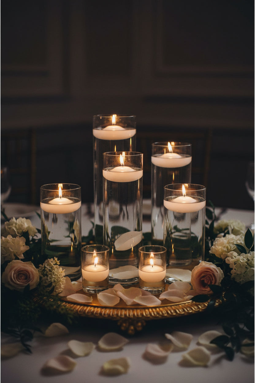Clear cylinder glass vase