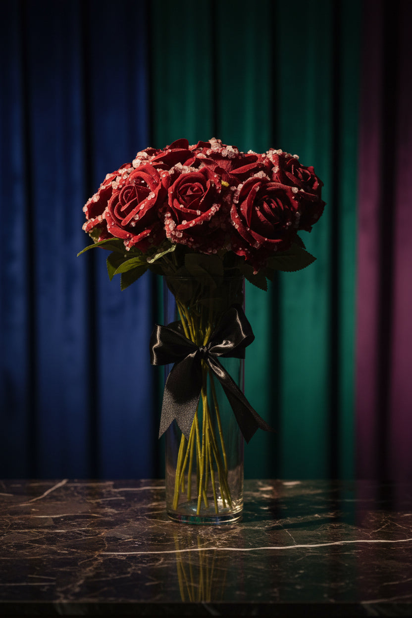 Morning Dew (red roses)