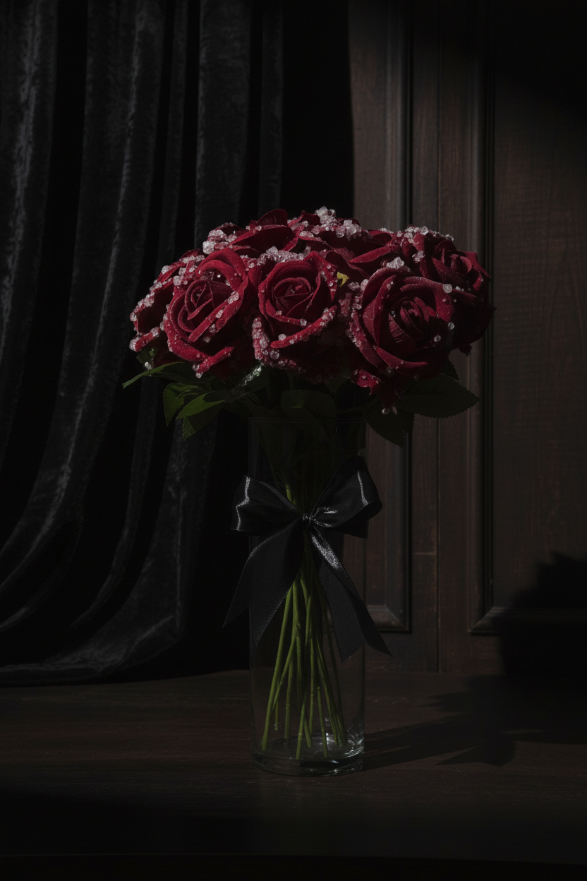 Morning Dew (red roses)