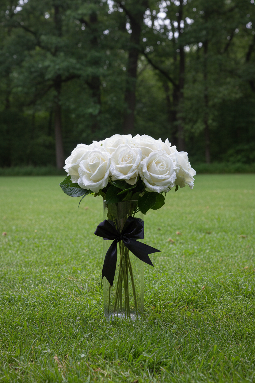 Morning Dew (white roses)
