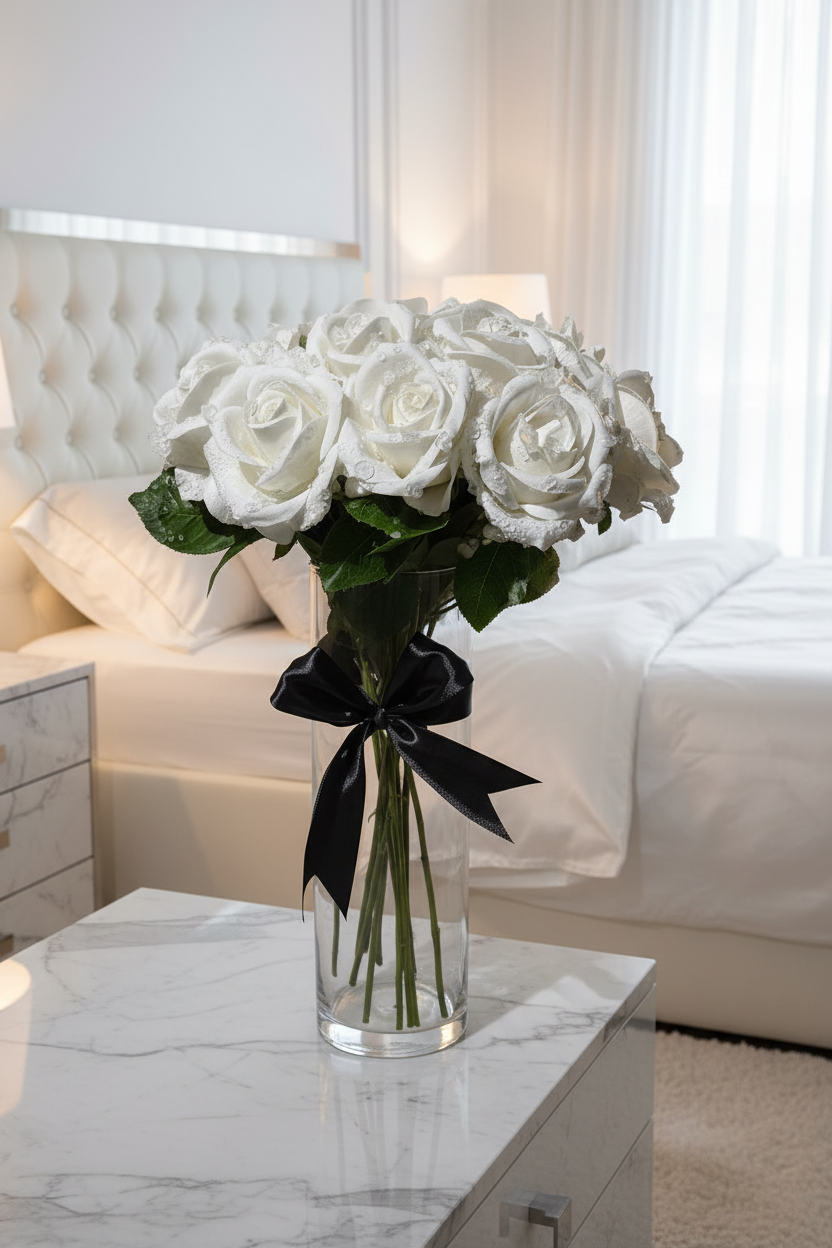 Morning Dew (white roses)