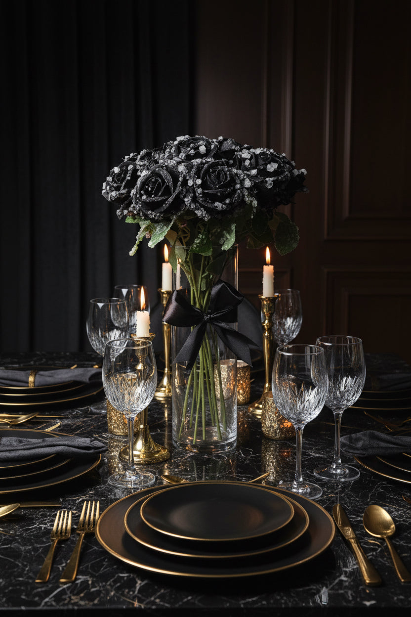 Morning Dew (black roses)