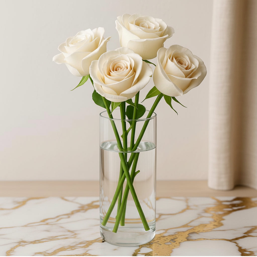 Clear cylinder glass vase