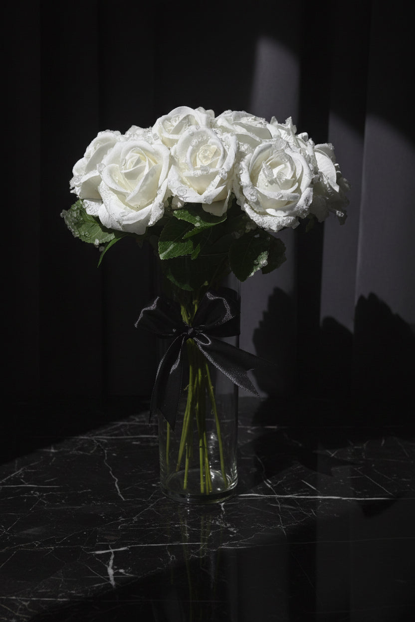 Morning Dew (white roses)