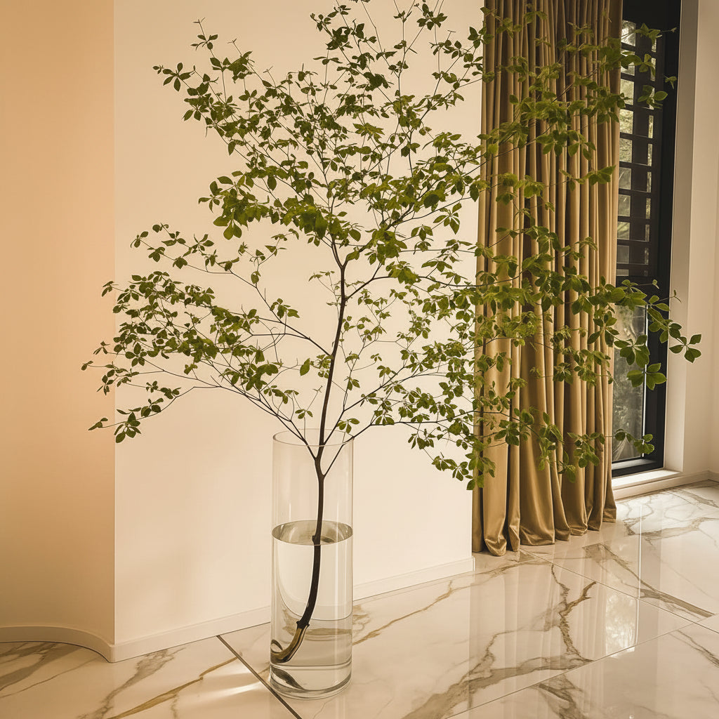 Clear cylinder vase