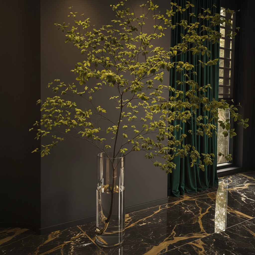 Clear cylinder vase