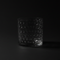 Glass cylinder vase with dimpled circle