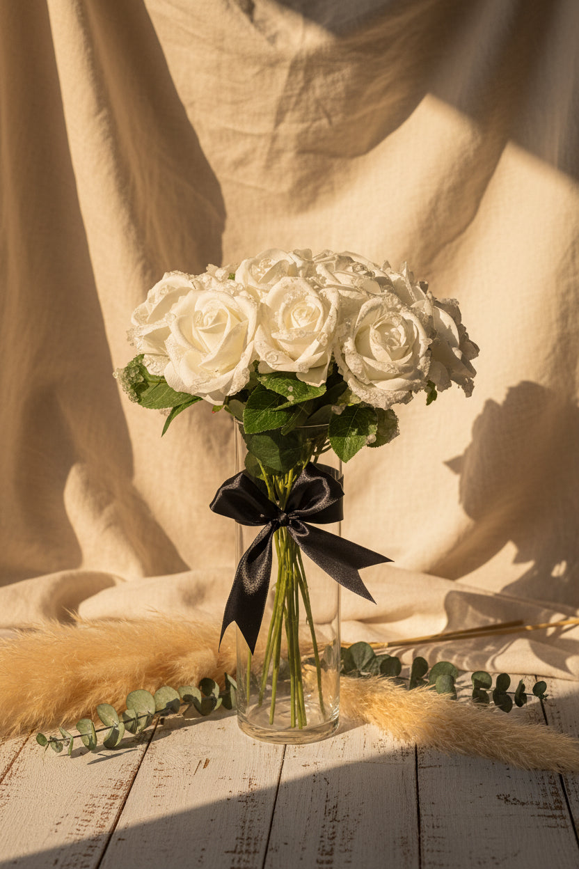Morning Dew (white roses)