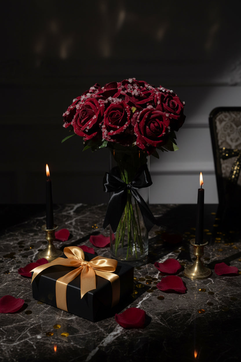 Morning Dew (red roses)