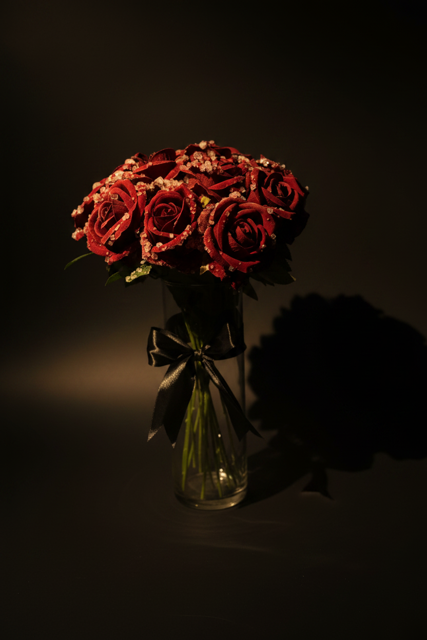 Morning Dew (red roses)