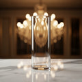 Clear cylinder glass vase