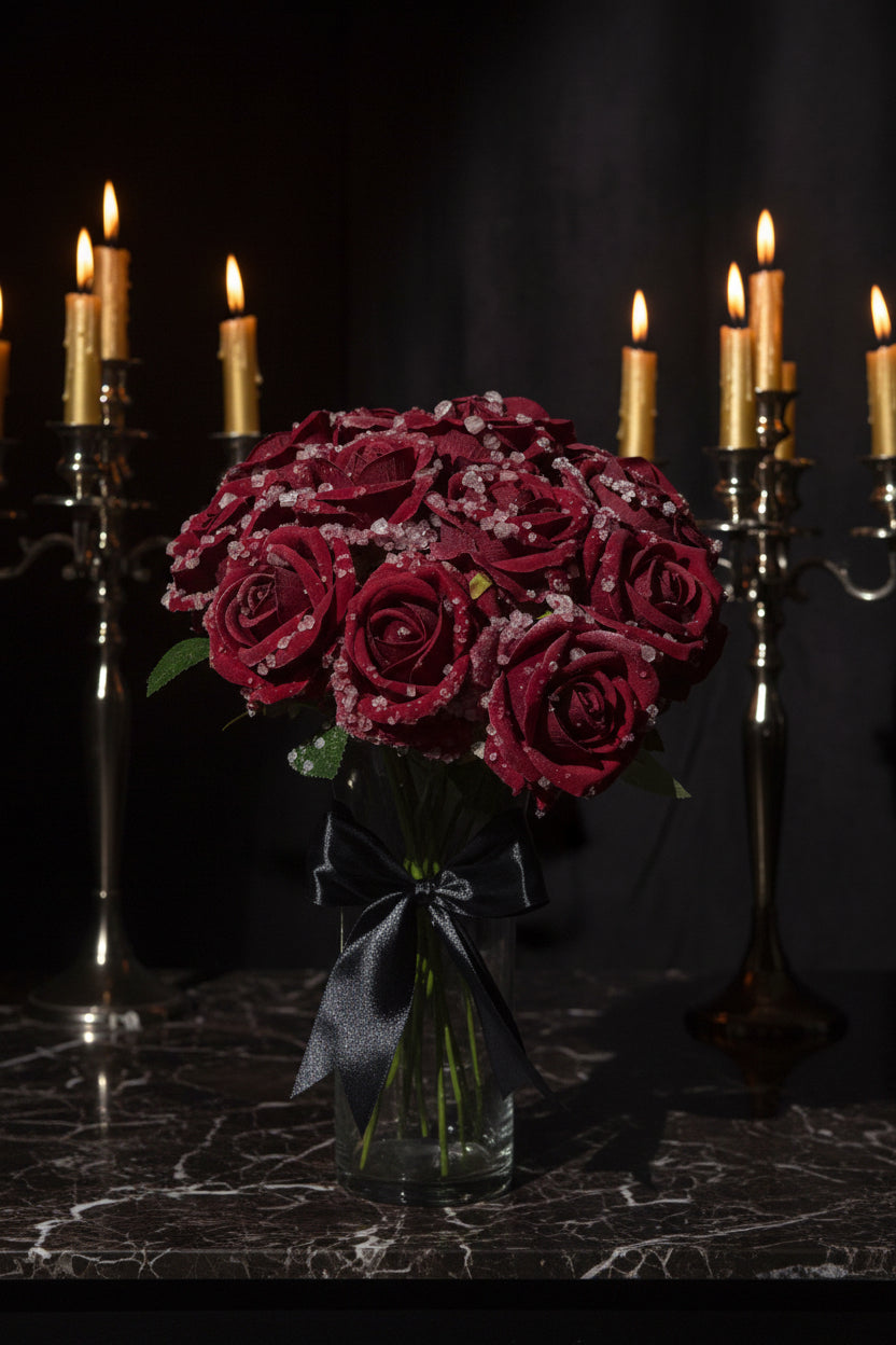 Morning Dew (red roses)