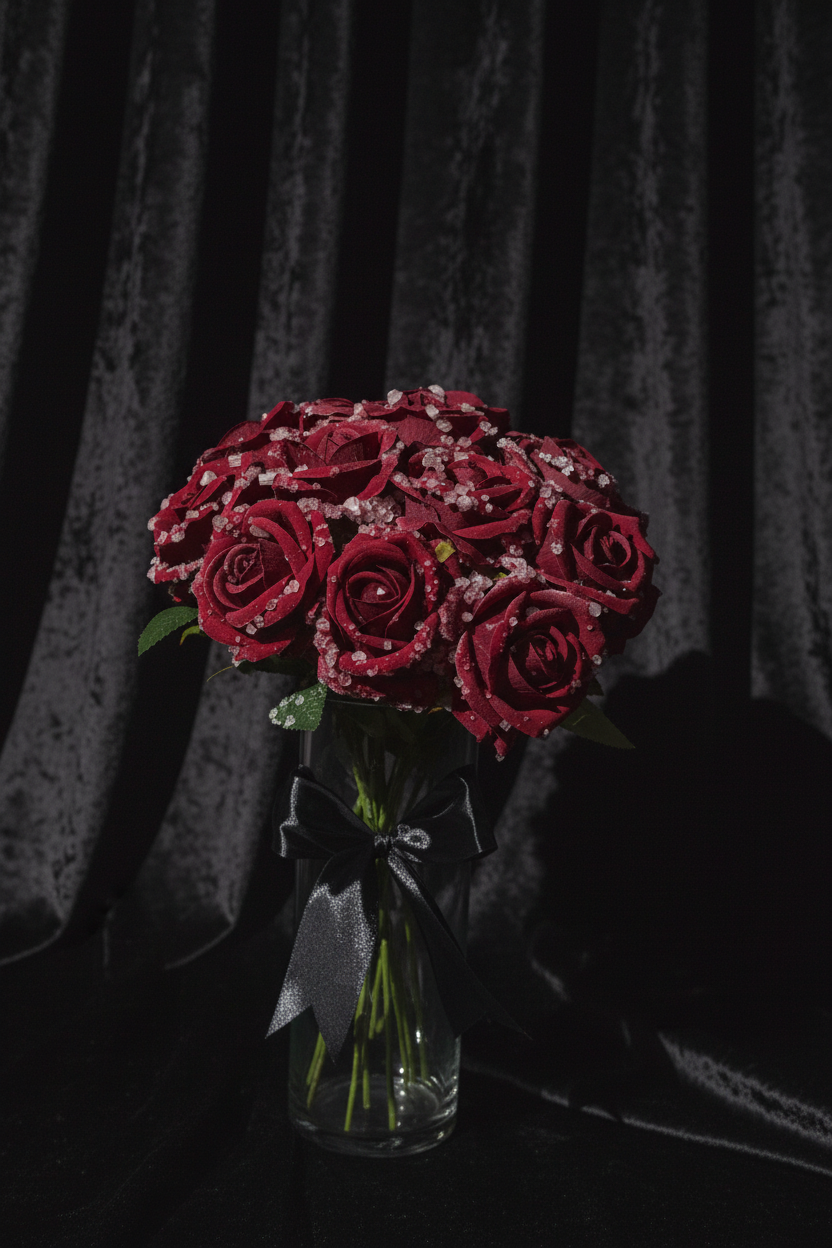 Morning Dew (red roses)