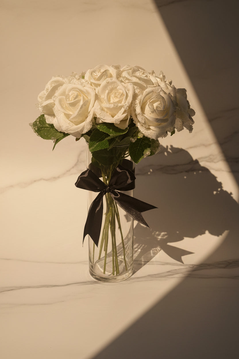 Morning Dew (white roses)